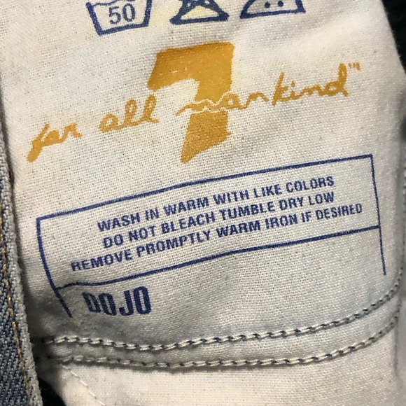 7 For All Mankind Dojo Jeans Women's 29 Cropped Wide Leg Low Rise Denim - Picture 3 of 7